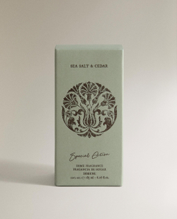 Zara Home Аромадиффузор Sea Salt & Cedar 185 мл, тростниковые палочки микадо, аромат древесный, Коричневый