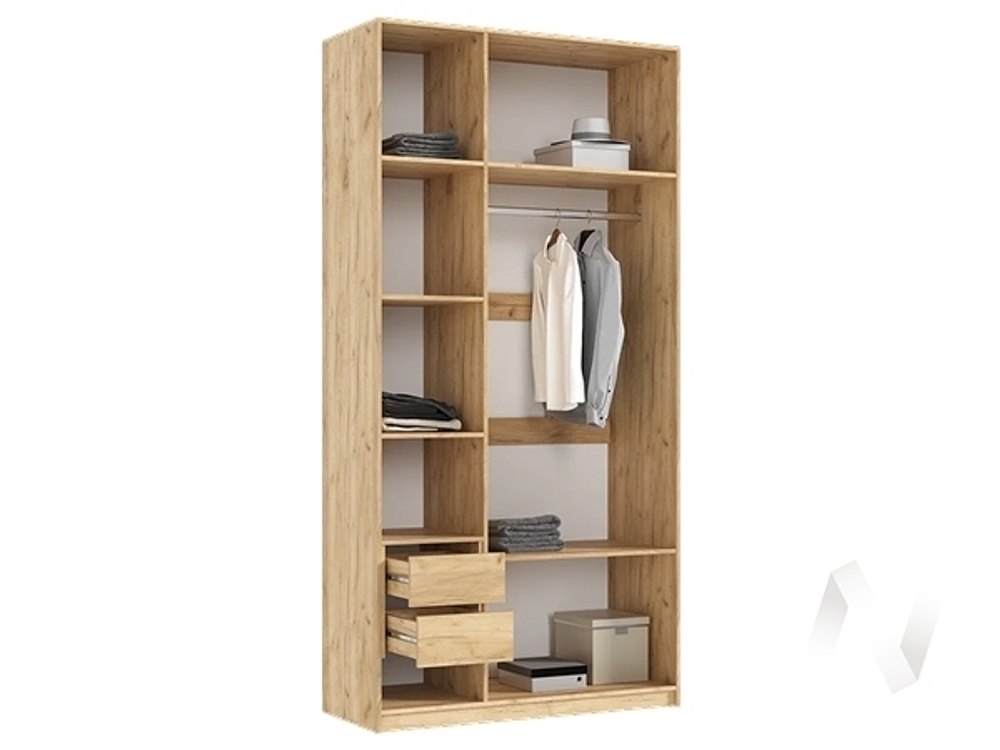 Шкаф 3-х ств.(1200) Марвэл (дуб крафт/браш мени грин)