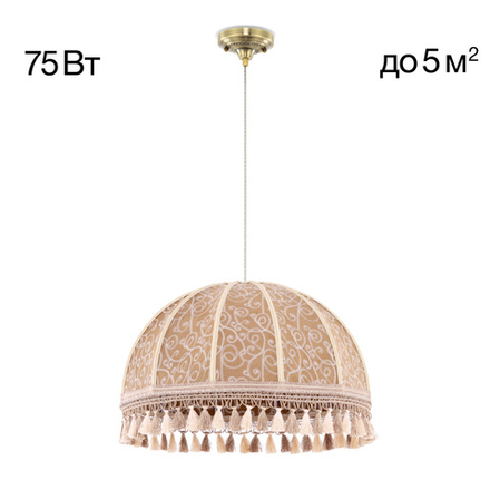 Citilux Базель CL407035 Подвесной светильник бронза с абажуром Вышивка