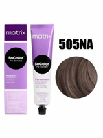 Matrix Краска для волос без аммиака  SoColor Pre-Bonded 505NA Светлый шатен натуральный пепельный 90 мл.