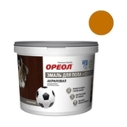 Эмаль для пола акриловая Ореол полуматовая желто-коричневая 0,9 кг