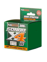 Плетеный шнур для рыбалки TauMANN Sonar PE X4 150m #1.2 (0.18mm) Yellow