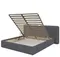 Кровать двуспальная Hub Soft 200 см (серый, букле)