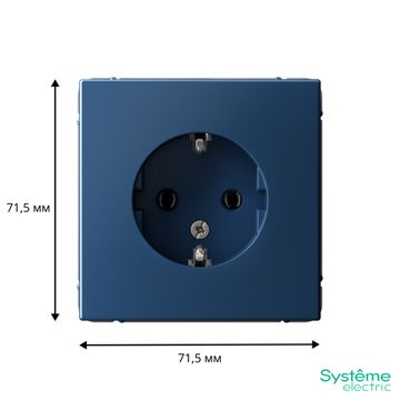Розетка ArtGallery 16А с заземл. механизм аквамарин SE GAL001143