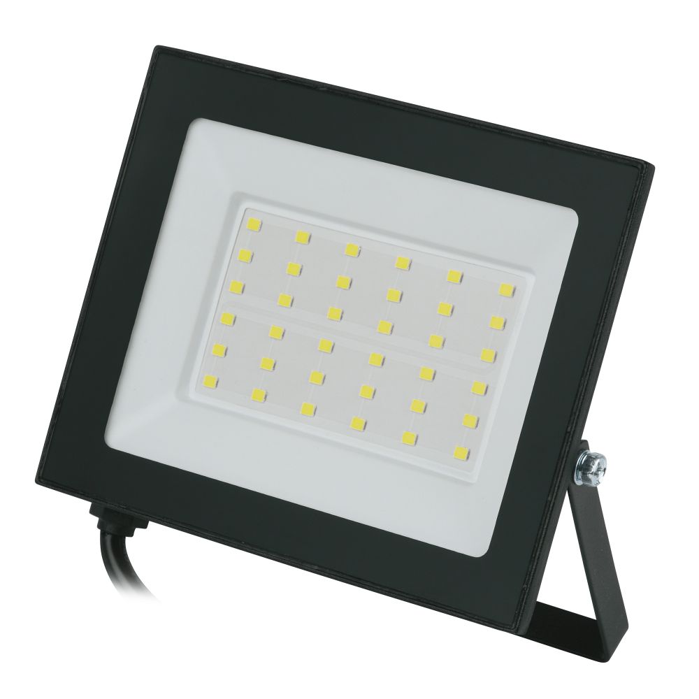 ULF-Q519 50W-6500K IP65 220-240V BLACK Прожектор светодиодный. Дневной свет6500К. Корпус черный. TM Volpe