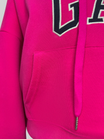 Толстовка LJHY 9505 однотонная укороченная с надписью впереди