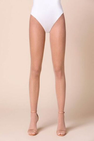 Женские колготки Nana с россыпью точек (Размер: 3 размер) (Цвет: телесный)