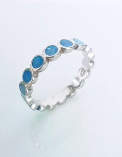 Кольцо Эстерелла, серебро 925*, родированное, с синтетическим опалом/Ф