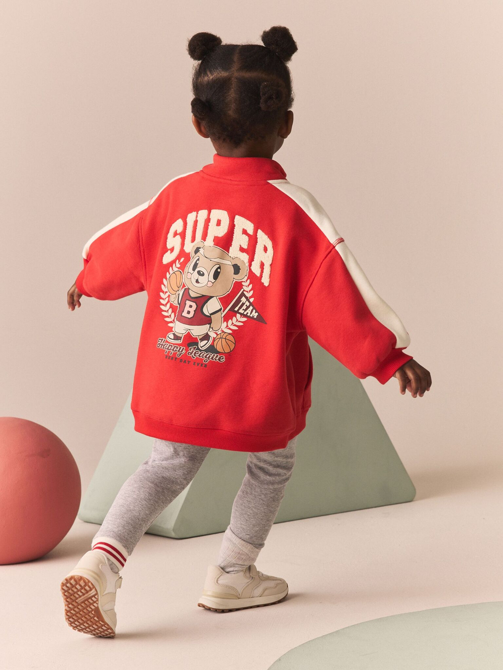 Толстовка и легинсы в комплекте для девочки Next B83-402, Красный, Серый