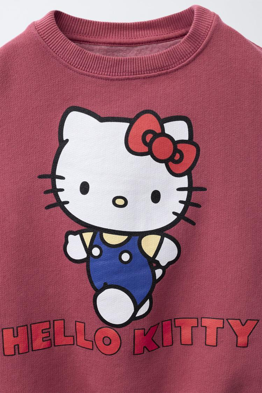 ZARA ТОЛСТОВКА С ПРИНТОМ HELLO KITTY © SANRIO, ТЕМНО-РОЗОВЫЙ