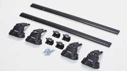 Багажник Turtle Air 3 Premium на крышу для MAZDA CX-7 2006-2012 (На штатные места),черный, арт.21.TUR.10.09.A3.B