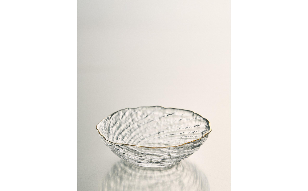 Zara Home миска из стекла, цвет золотой, 13 см