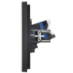 FORTE&PIANO Розетка компьютерная двойная RJ45 кат.6 FP634M металл шампань IEK