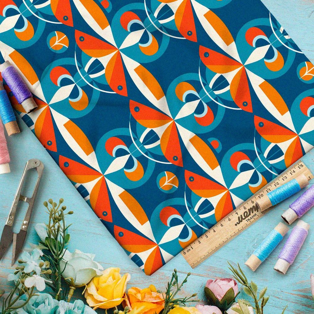 Ткань премиум дюспо солнечная палитра