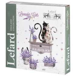 НАБОР ТАРЕЛОК ЗАКУСОЧНЫХ LEFARD "ЛАВАНДОВЫЕ КОТЫ" 2 ШТ. 20,5*2 СМ (КОР=18НАБ.)