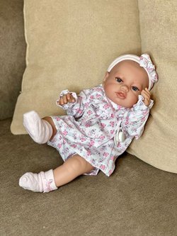 Кукла Berbesa виниловая 42см Recien Nacido с пледом (5122K)