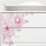 Комод "Фортуна" 4 ящ (арт. 45) ЛДСП 800/4 "Пионы"