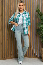 Рубашка Аланта (серо-зеленая) Б13397-18М LT Collection