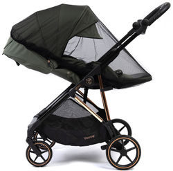 Прогулочная коляска Peppy Amici с автокреслом Verona Black Green рама Gold