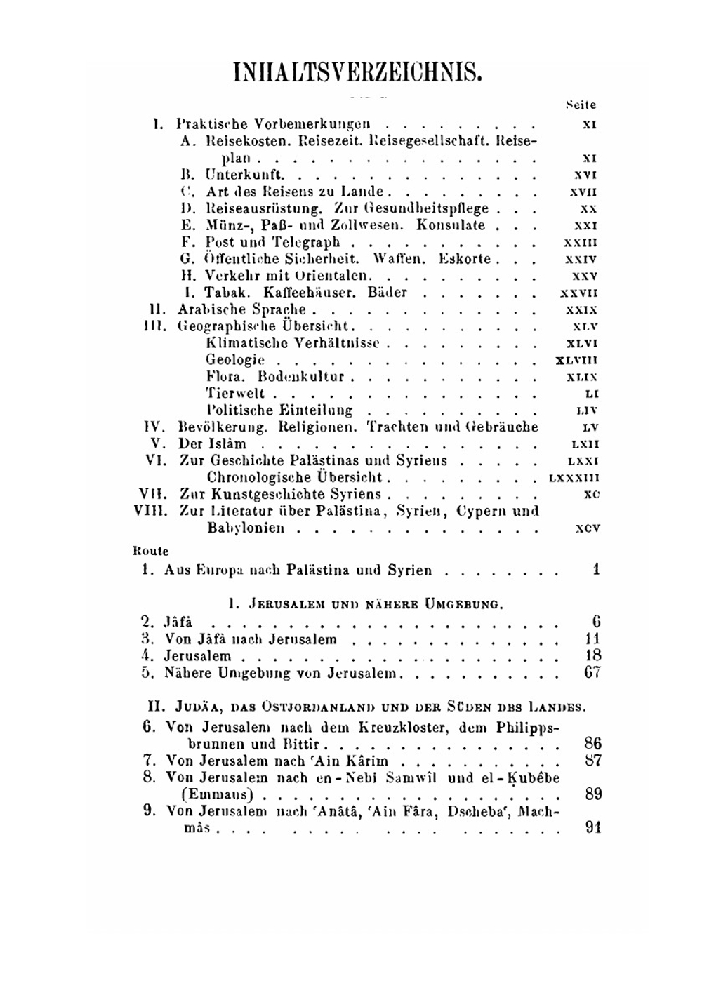 Palästina und Syrien. die Hauptrouten Mesopotamiens und Babyloniens und die Insel Cypern | K. Baedeker
