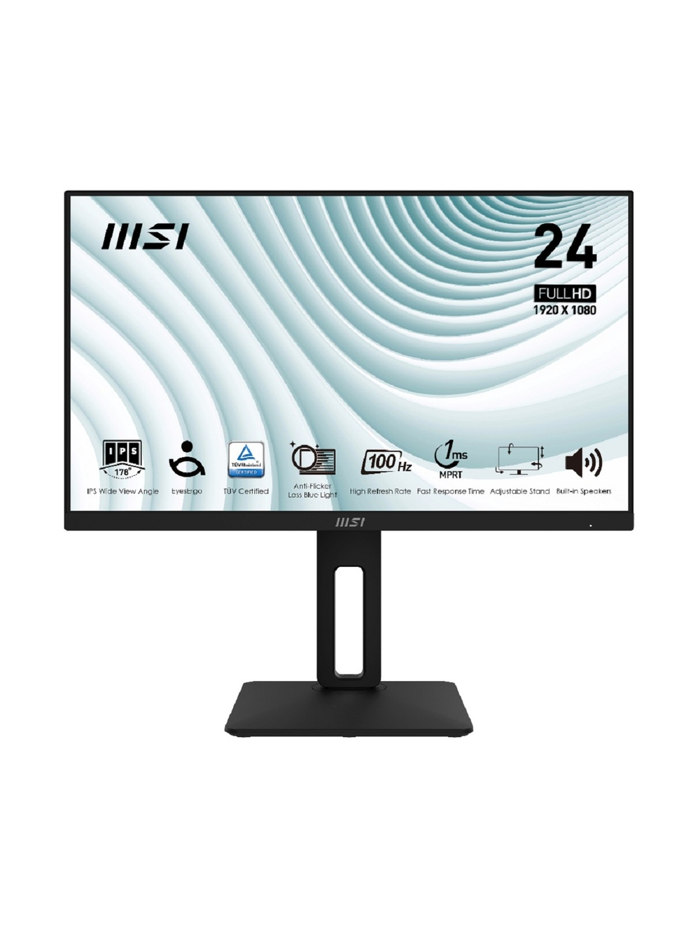 MSI PRO 23.8" MP242AP {IPS flat 1920x1080 100Hz 1ms 300cd D-Sub HDMI DisplayPort 2x2W HAS Pivot} [9S6-3PA19T-204]