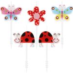 Свечи фигурные для торта на шпажках "Бабочки, божьи коровки", 5 шт, 2,5х3 см, ЗОЛОТАЯ СКАЗКА, 591463