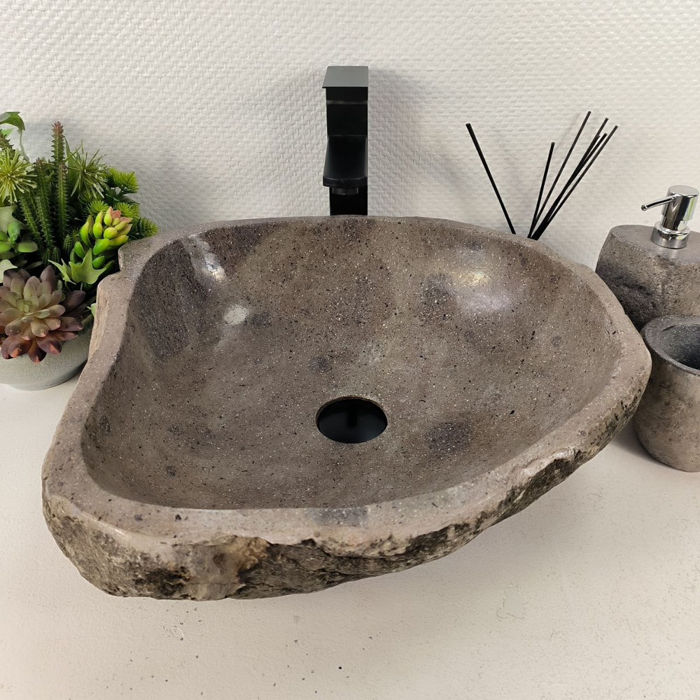Раковина из речного камня RS-65592 48*44*15 0856