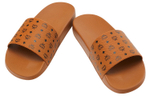 MCM Monogram Classic Printed Slippers Brown