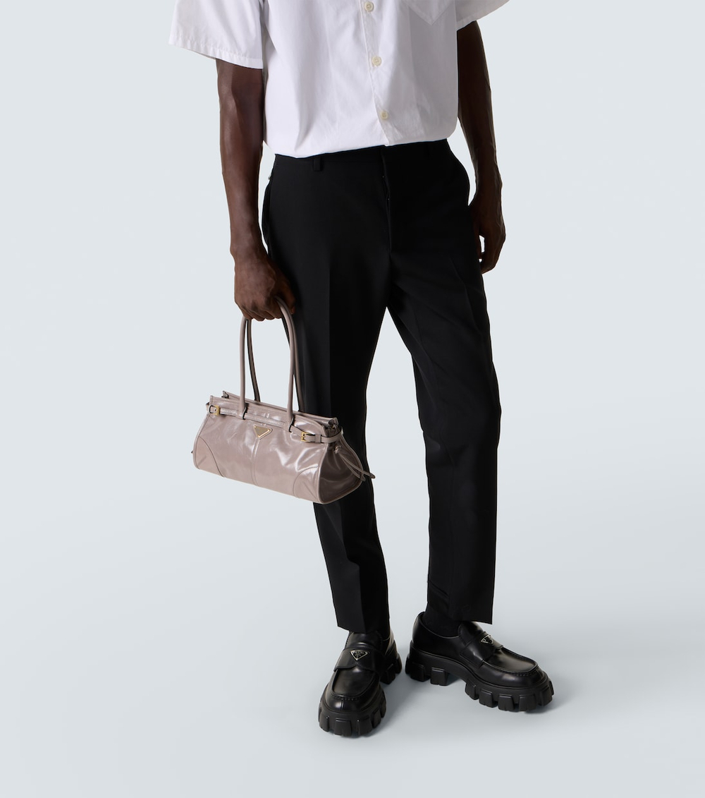 Сумка Prada Bonnie Medium Leather Shoulder Bag "Grey"