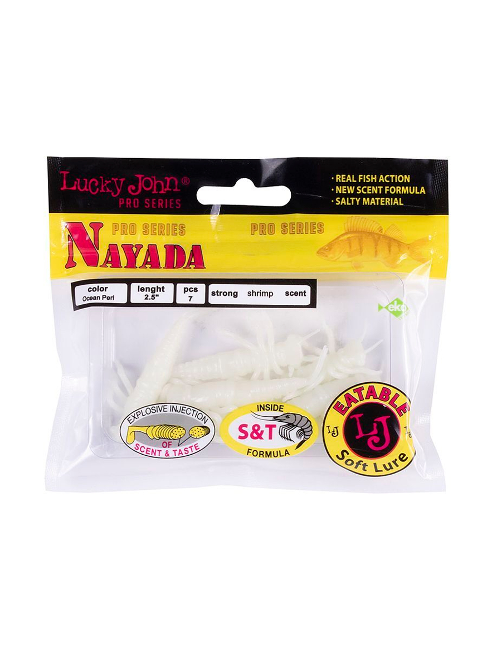 Твистеры съедобные искусственные LJ Pro Series NAYADA 3.0in (07.62)/071 7 шт. в упак.