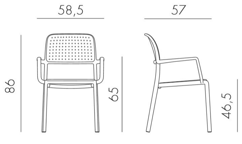 Комплект пластиковой мебели Nardi Step Bora, белый