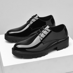 G5 Cow Split Leather Casual Shoes Men"s Black