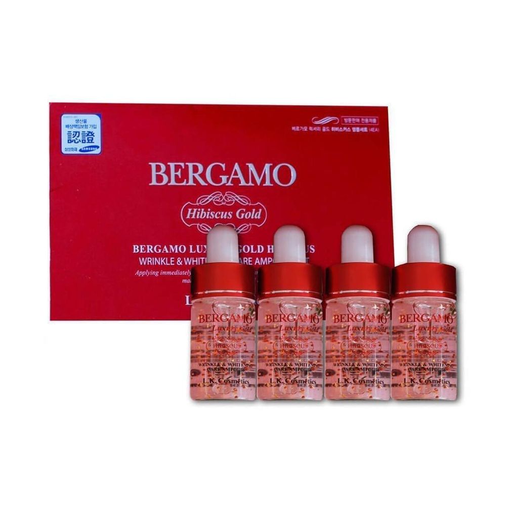 BERGAMO LUXURY GOLD HIBISCUS AMPOULE SET 4шт.