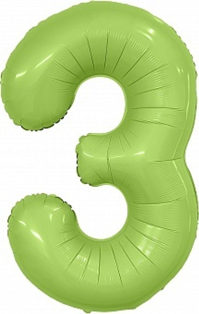 Р Цифра 3 Slim Фисташка (40&#39;&#39;/102 см)