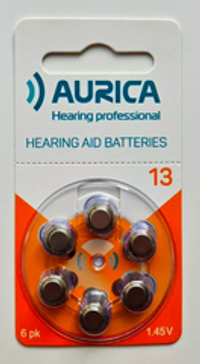 Батарейка для слуховых аппаратов ZA-13 AURICA