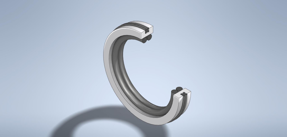 Уплотнение поршня УП-07 (280.5x262.5x12.3) Ф4БР40/NBR70