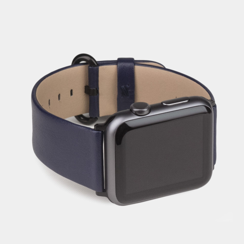 Ремешок для Apple Watch 44/45/46 mm из кожи теленка, цвета индиго