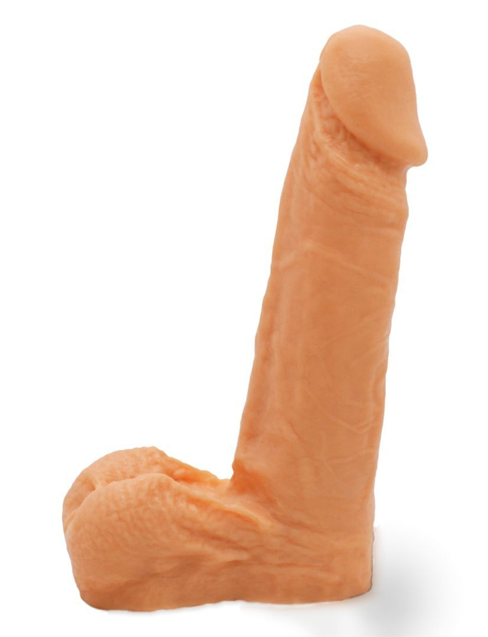 Реалистичный фаллоимитатор с мошонкой на трусиках Харнесс - 16,5 см. (Цвет: телесный)