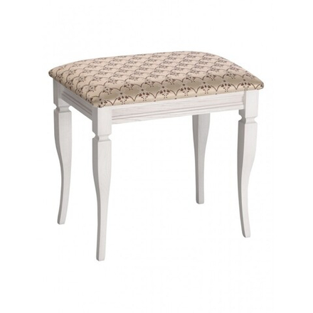 Банкетка "Классик" 350х490 дуб белый/серая патина/жаккард бежевый меланж КБС49МЕЛ