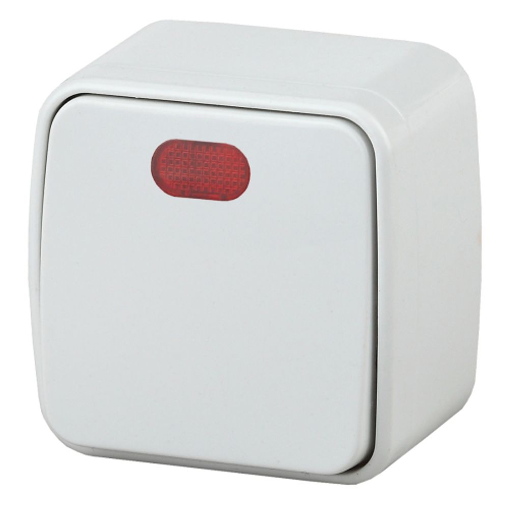 3-102-01 Intro Выключатель с подсветкой, 10А-250В, IP20, ОУ, Polo, белый | Intro Polo