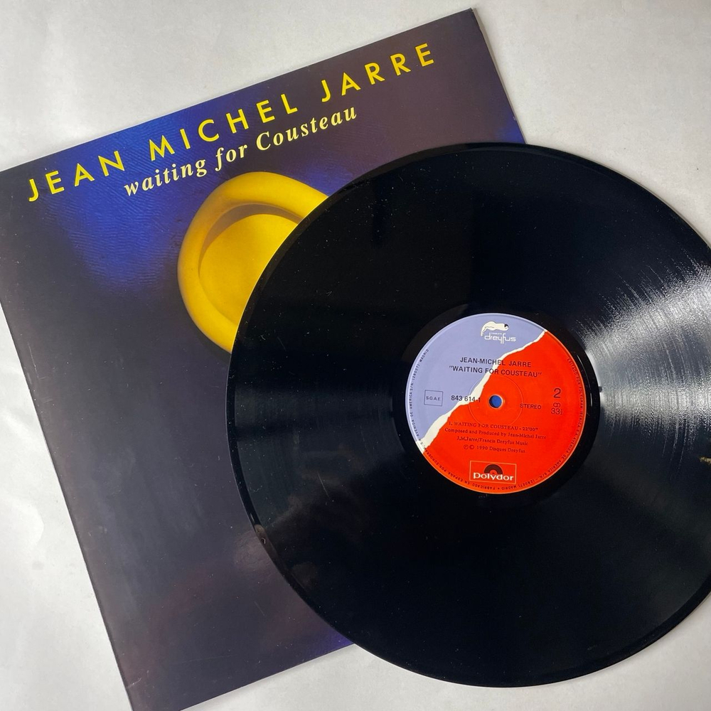 Винтажная виниловая пластинка LP Jean Michel Jarre, Waiting For Cousteau (Испания 1990)