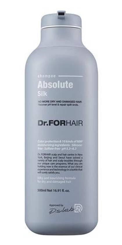 Шампунь для гладкости волос (бессульфатный) Dr.FOR HAIR Absolute Silk Shampoo 500 мл