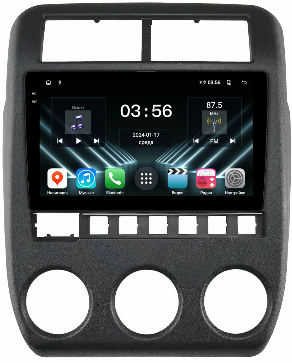 Магнитола для Lada 4x4, Niva Legend, Urban, Bronto 2019-2023+ - FarCar DX3074M монитор 9.5" IPS на Android 13, 4+64Гб, CarPlay