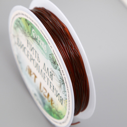 Резинка для плетения «Кофейная», намотка 10 м, ш. 0.8 мм, 6.5×6.5×1.3 см