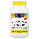 Healthy Origins, витамин D3, 125 мкг (5000 МЕ), 540 капсул
