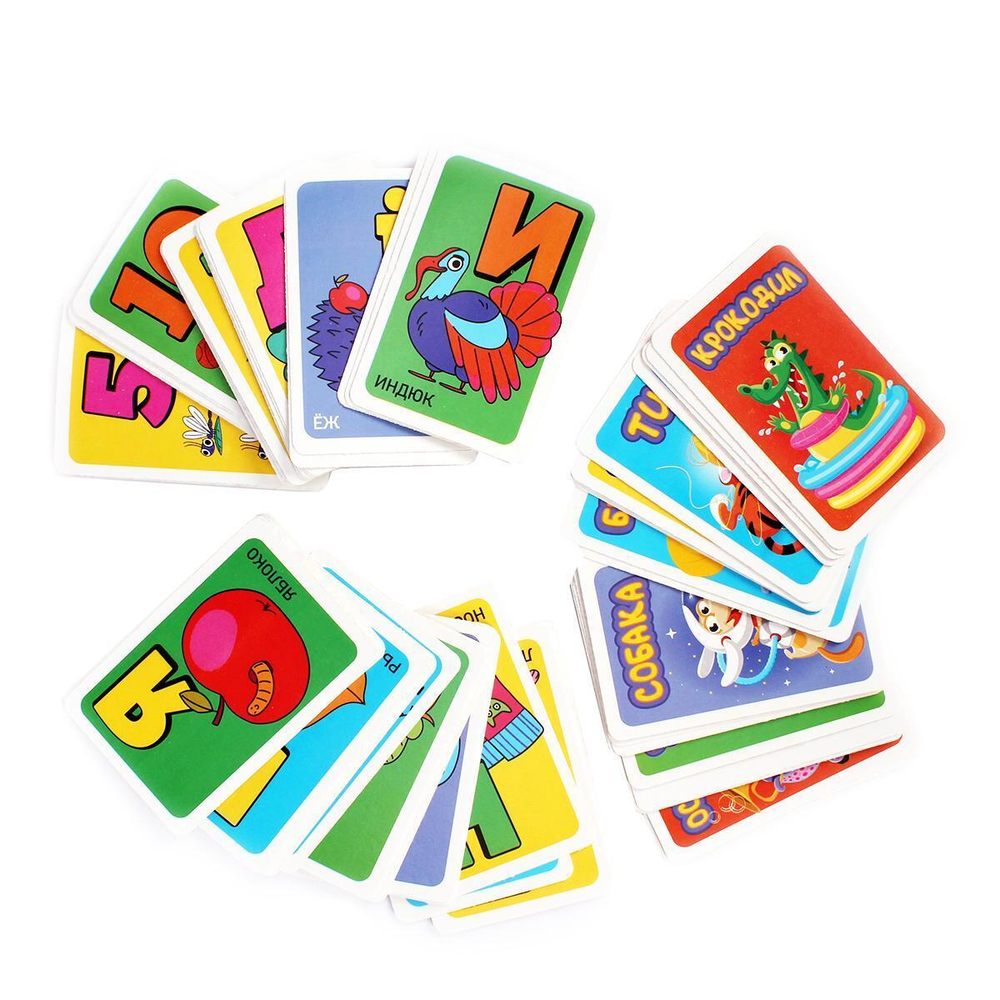Настольная игра "IQ-карточки. Азбука, Цифры, IQ Мемо" (DREAM MAKERS)