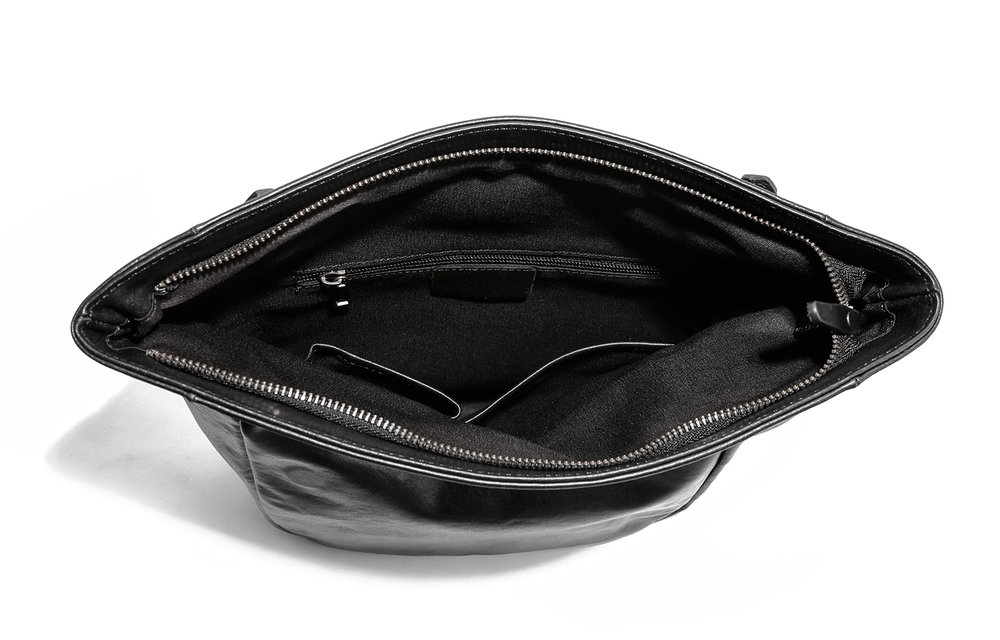 Ace Paul Vegetable Tanned Cow Leather Messenger Bag Fixed Gear Bike Shoulder Bag Crossbody Bag Large Size Unisex Black