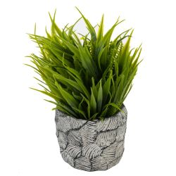 GAEM Цветочная композиция "Трава с папоротником", L12 W12 H17 см