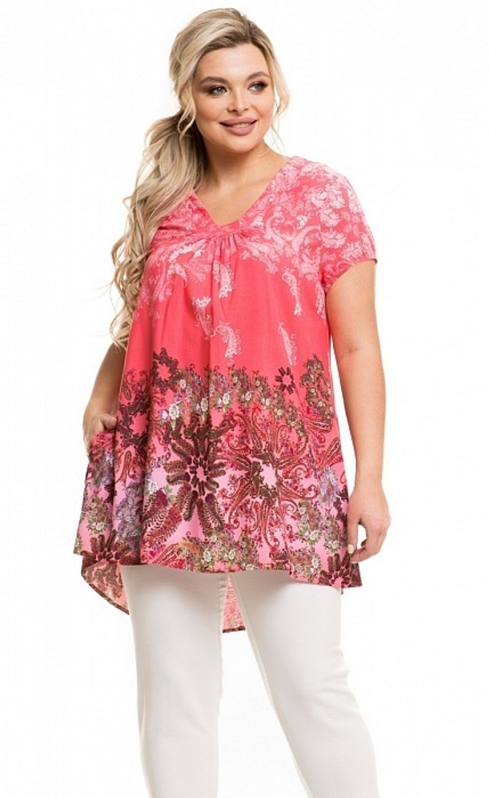 Туника 1017 красный Novita (Акция)