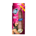 Водонепроницаемый нежный вибромассажер - 20 см. (Цвет: телесный)